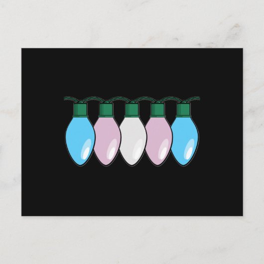 Transgender Prix Flag Weihnachtsbeleuchtung Postkarte (Vorderseite)