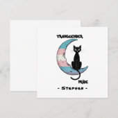 Transgender Prix - Schwarze Katze auf dem Trans Fl (Vorne/Hinten)