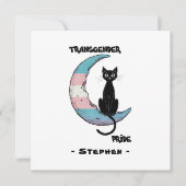 Transgender Prix - Schwarze Katze auf dem Trans Fl (Vorderseite)