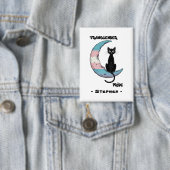 Transgender Prix - Schwarze Katze auf dem Trans Fl Button (Insitu)