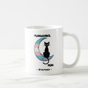 Transgender Prix - Schwarze Katze auf dem Trans Fl Kaffeetasse