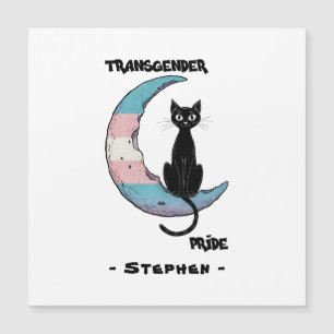Transgender Prix - Schwarze Katze auf dem Trans Fl Magnetkarte