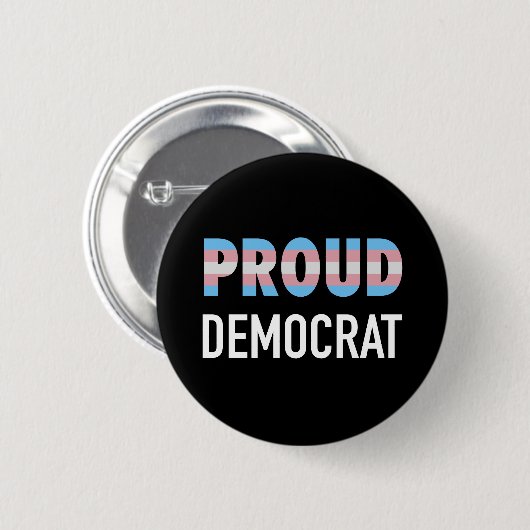 Transgender Proud-Demokrat Button (Vorne & Hinten)