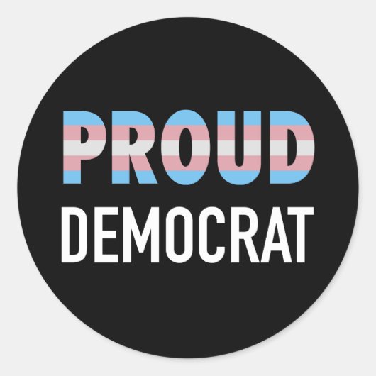 Transgender Proud-Demokrat Runder Aufkleber (Vorderseite)