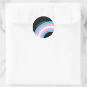 Transgender Rainbow Arc Prix Flag Personalisiert Runder Aufkleber (Tasche)