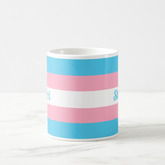 Transgender Rainbow Custom Kaffeetasse (Mittel)