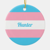 Transgender Rainbow Niedlich Personalisierte Weihn Keramik Ornament (Vorne)