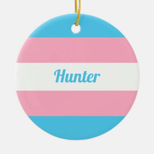 Transgender Rainbow Niedlich Personalisierte Weihn Keramik Ornament (Vorne)