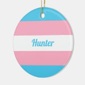 Transgender Rainbow Niedlich Personalisierte Weihn Keramik Ornament (Links)