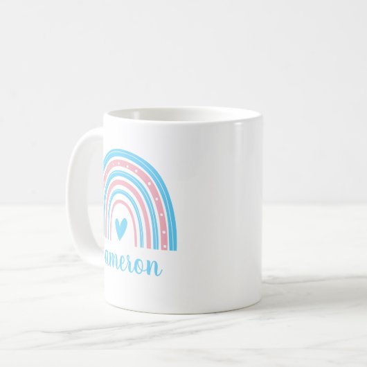 Transgender Rainbow Personalisiert Kaffeetasse (Vorderseite Links)