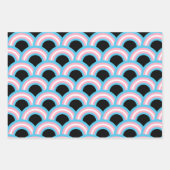 Transgender Rainbow Pride Black Geschenkpapier Set (Vorderseite 3)