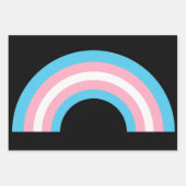 Transgender Rainbow Pride Black Geschenkpapier Set (Vorderseite)
