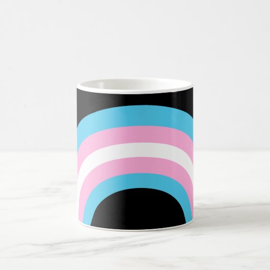 Transgender Rainbow Prilag Monogram Coffee Tasse (Mittel)
