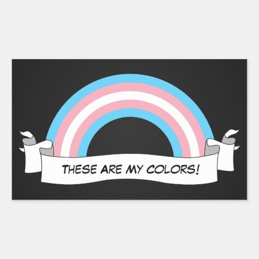 Transgender Regenbogen-Aufkleber Rechteckiger Aufkleber (Vorderseite)