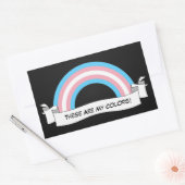 Transgender Regenbogen-Aufkleber Rechteckiger Aufkleber (Umschlag)