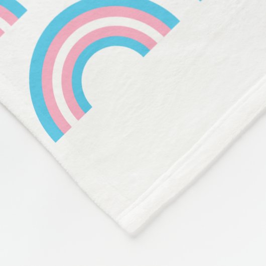 Transgender-Regenbogen-Flagge Personalisiert Fleecedecke (Ecke)