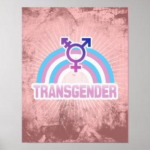 TRANSGENDER-REGENBOGEN-FLAGGE POSTER