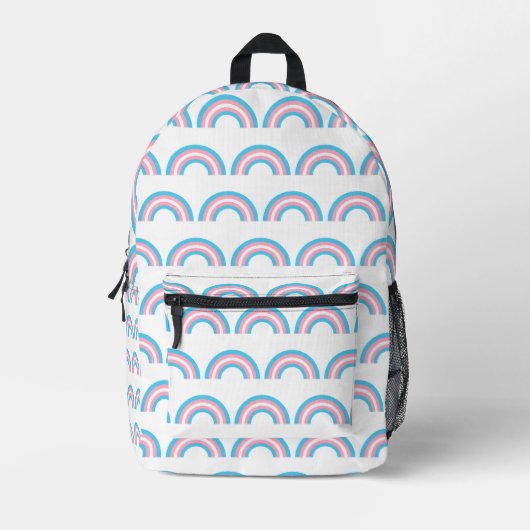 Transgender-Regenbogen-Muster Bedruckter Rucksack (Vorderseite)