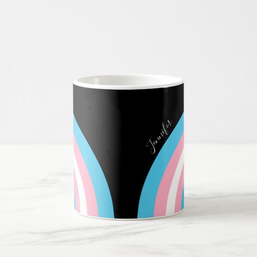 Transgender-Regenbogenfarben-Flag Kaffeetasse (Mittel)
