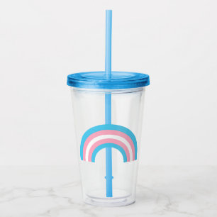 Transgender-Regenbogenfarbenflagge Acryltrinkbecher