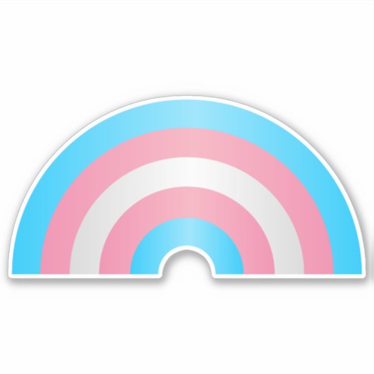Transgender-Regenbogenfarbenflagge Aufkleber (Vorderseite)