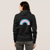 Transgender-Regenbogenfarbenflagge Hoodie (Schwarz voll)