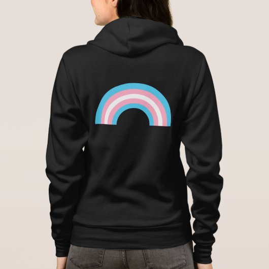 Transgender-Regenbogenfarbenflagge Hoodie (Rückseite)