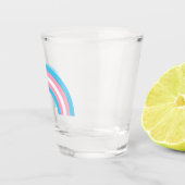 Transgender-Regenbogenfarbenflagge Schnapsglas (Rechts)