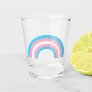 Transgender-Regenbogenfarbenflagge Schnapsglas