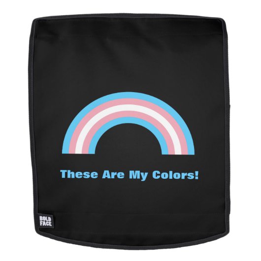 Transgender Regenbogenstolz Rucksack (Abnehmbare Front)