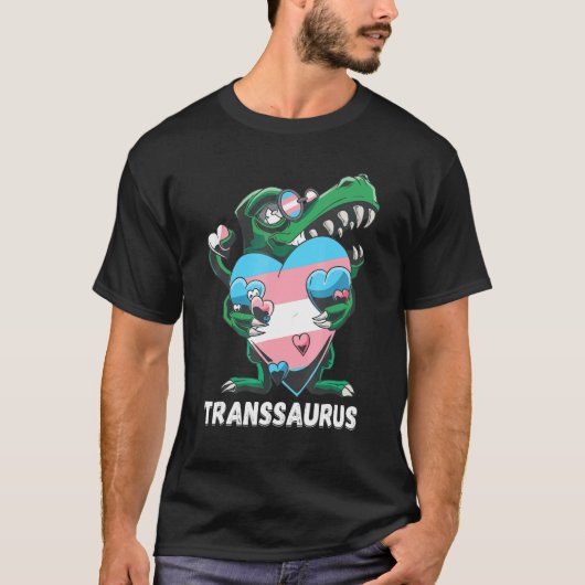 Transgender Rex Liebe Trans Pride Dino LGB Transmi T-Shirt (Vorderseite)
