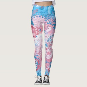 Transgender Schlange Damask - Farbe des Transgende Leggings