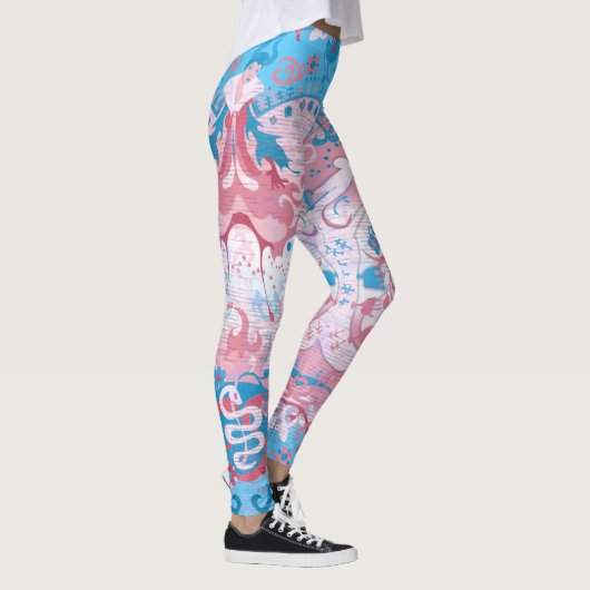 Transgender Schlange Damask - Farbe des Transgende Leggings (Rechts)