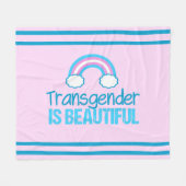 Transgender-schöner Regenbogen Fleecedecke (Vorderseite (Horizontal))