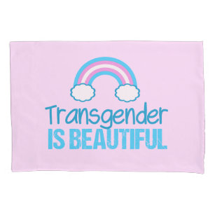 Transgender-schöner Regenbogen Kissenbezug