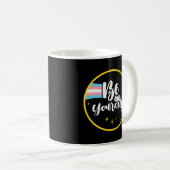 Transgender sei selbst Trans Pride Transual Lgbtq Kaffeetasse (VorderseiteRechts)
