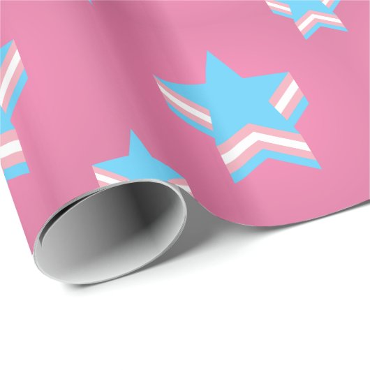 Transgender Stars Wrapping Paper Geschenkpapier (Rolleneckpunkt)