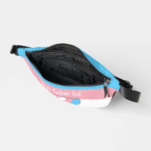 Transgender-Stolperflagge mit Text Bauchtasche (Offen)