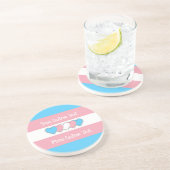 Transgender-Stolperflagge mit Text Getränkeuntersetzer (Seite)