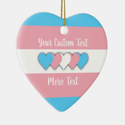 Transgender-Stolperflagge mit Text Keramik Ornament (Rechts)