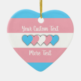 Transgender-Stolperflagge mit Text Keramik Ornament