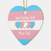 Transgender-Stolperflagge mit Text Keramik Ornament (Links)