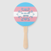 Transgender-Stolperflagge Wir sind alle Menschen Fächer (Rückseite)