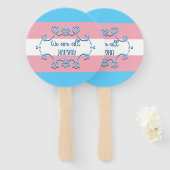 Transgender-Stolperflagge Wir sind alle Menschen Fächer (Vorne und Hinten)