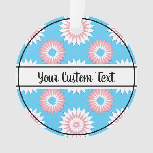 Transgender-Stolz-Blaue Blume Ornament (Vorderseite)