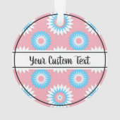 Transgender-Stolz-Blume Ornament (Rückseite)