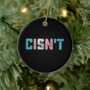 Transgender Stolz Cis ist nicht LGBTQ Trans Flagge Keramik Ornament