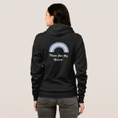 Transgender-Stolz-Fahne und Regenbogen mit Text /p Hoodie (Schwarz voll)