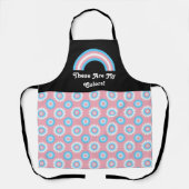 Transgender-Stolz-Fahne und Regenbogen mit Text /p Schürze (Vorderseite)