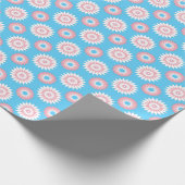 Transgender-Stolz-Farben / blaue Blume Geschenkpapier (Ecke)